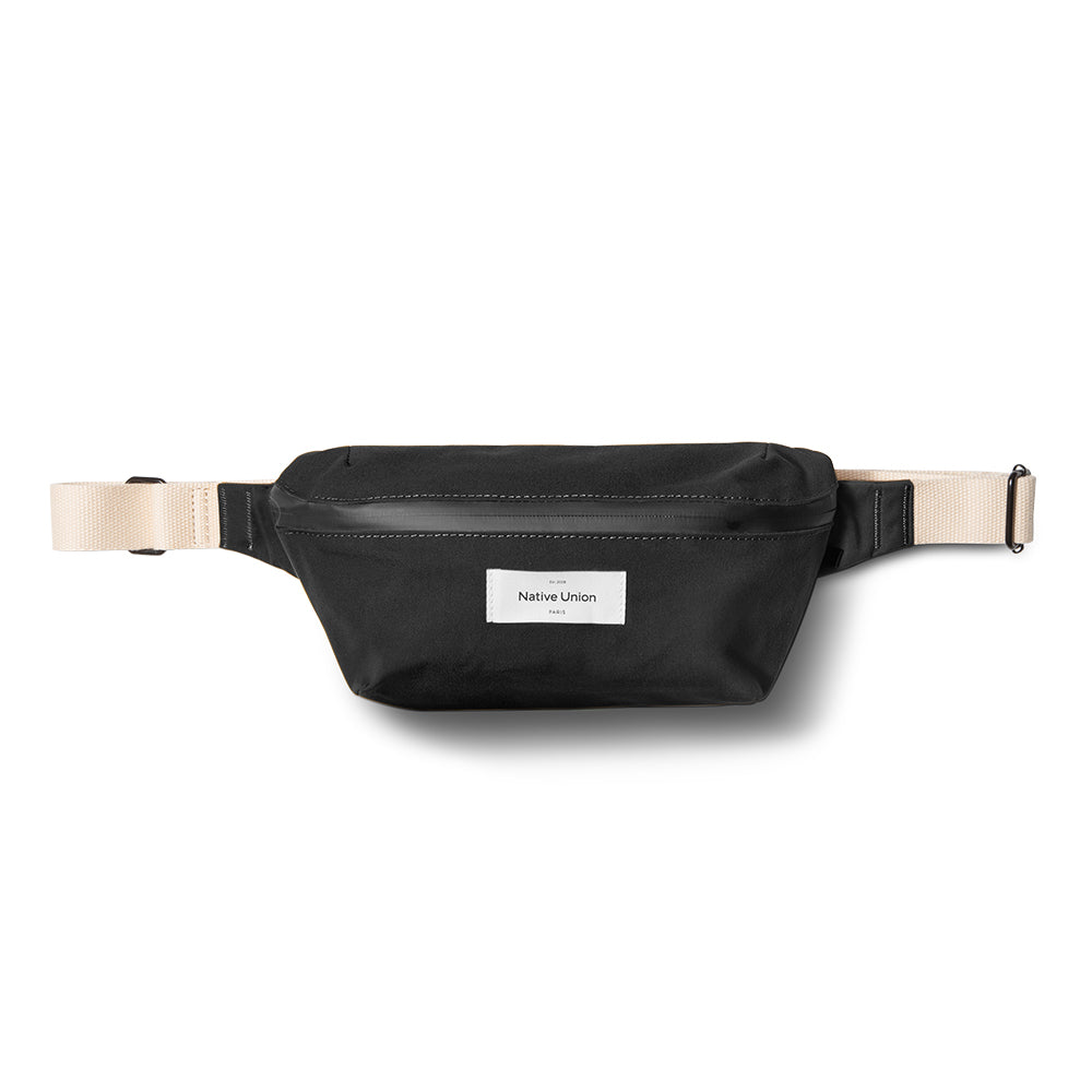 Native Union W.F.A Serisi Crossbody YKK Fermuarlı Çok Amaçlı Su Geçirmez Çapraz Vücut Çantası Siyah
