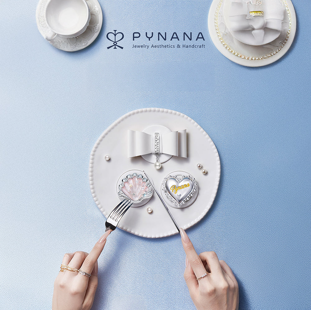 Pynana RoseShell 360 Derece Dönebilen Magnetik Ring Stand Telefon Tutucu Rose Gold