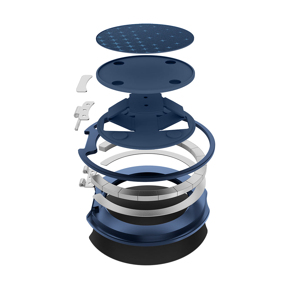 Raptic FreeFlow Serenity Serisi 360 Derece Dönebilen Magnetik Ring Stand Telefon Tutucu Lacivert