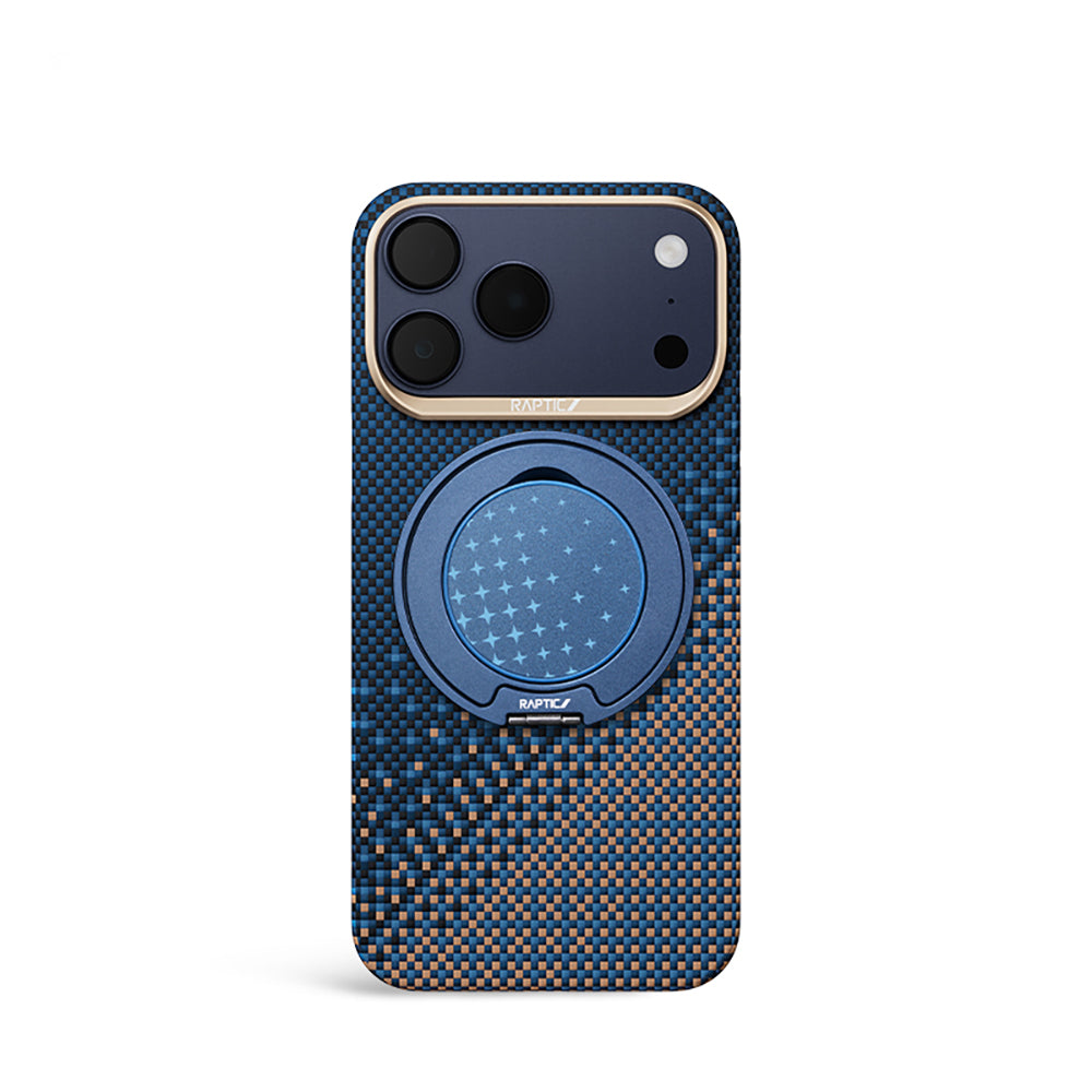Raptic FreeFlow Serenity Serisi 360 Derece Dönebilen Magnetik Ring Stand Telefon Tutucu Lacivert
