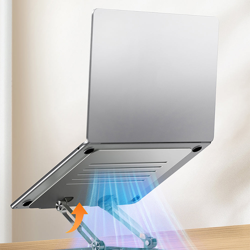 Recci RHO-M25 360 Derece Dönebilen Katlanabilir Laptop Standı Gri