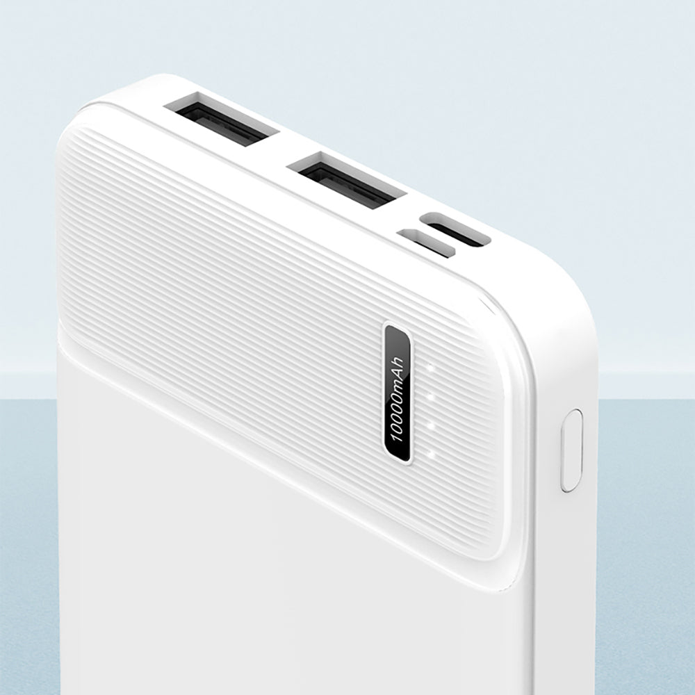 Recci RPB-N16C Ultra İnce Hızlı Şarj Özellikli Led Işık Göstergeli Powerbank 10000mAh Siyah