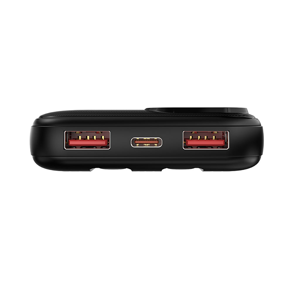 Recci RPB-P68 PD 20W Dijital LED Göstergeli Hızlı Şarj Özellikli Type-C ve Lightning Kablolu Powerbank 22.5W 20000mAh Siyah