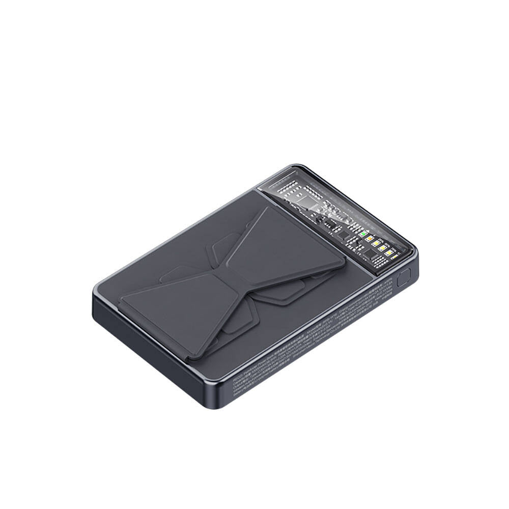 Recci RPB-W19 Standlı Magsafe Şarj Özellikli Powerbank 10.000mAh Siyah