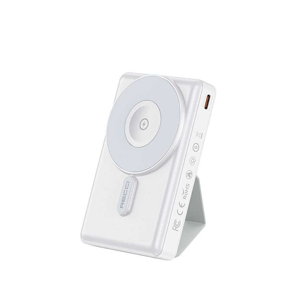 Recci RPB-W19 Standlı Magsafe Şarj Özellikli Powerbank 10.000mAh Siyah