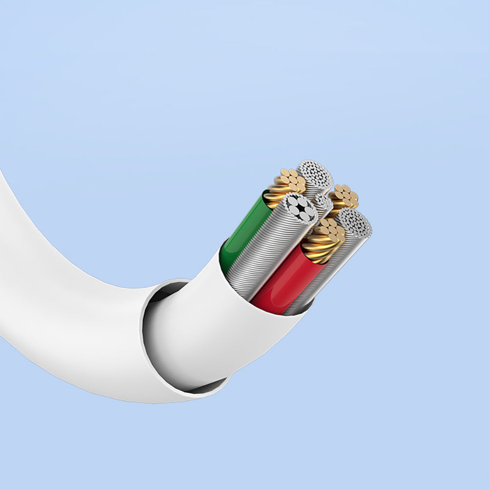 Recci RS11CC Type-C to Type-C PD Hızlı Şarj Özellikli Data ve Şarj Kablosu 65W 1M Beyaz