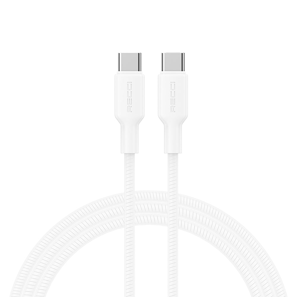 Recci RS46CC Type-C to Type-C PD 65W Hızlı Şarj Özellikli Data ve Şarj Kablosu 1.2M Beyaz