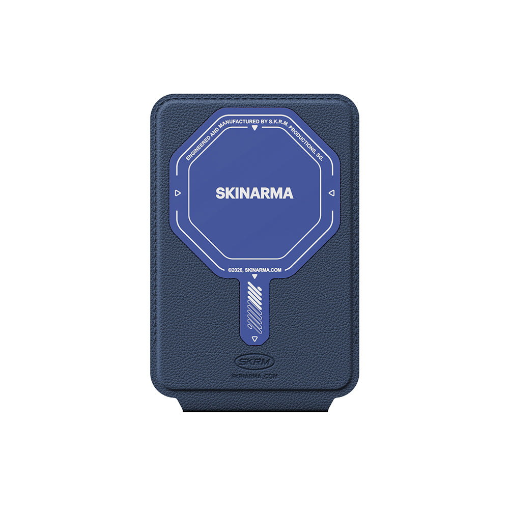 Skinarma Axis Serisi Foldable Stand Özellikli Deri Tasarımlı Kartlık Lacivert