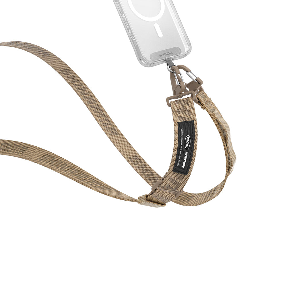 Skinarma Scout XE Serisi Logolu Ayarlanabilir Telefon Boyun Askı Kayışı Haki