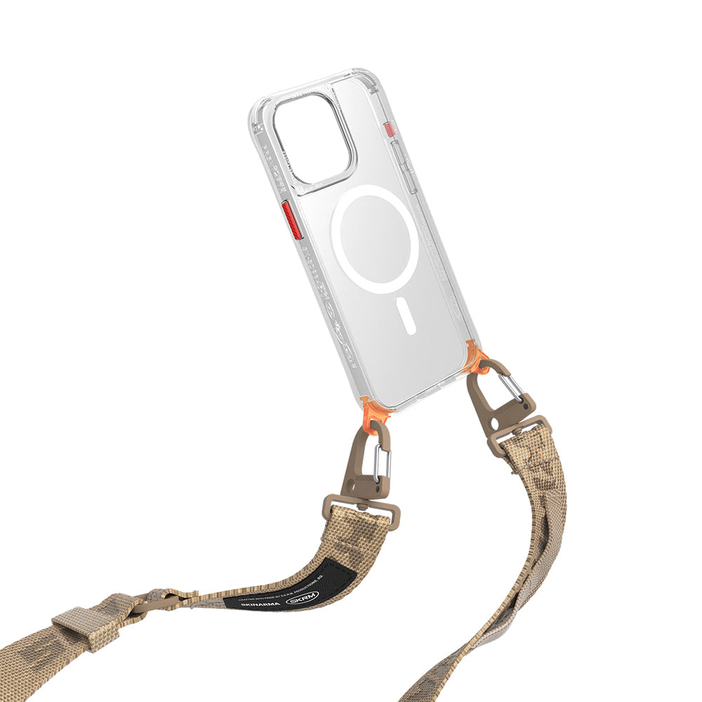 Skinarma Scout XE Serisi Logolu Ayarlanabilir Telefon Boyun Askı Kayışı Haki