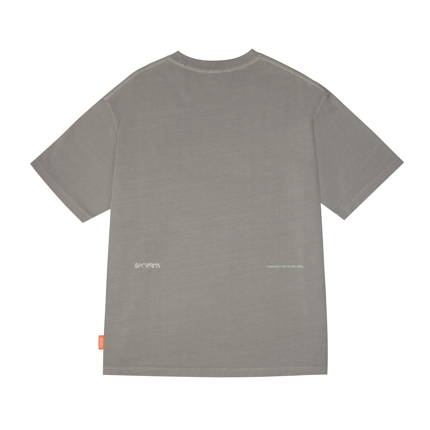 Skinarma Sonar Kısa Kollu Oversize Unisex Bisiklet Yaka Açık Gri Tişört Medium