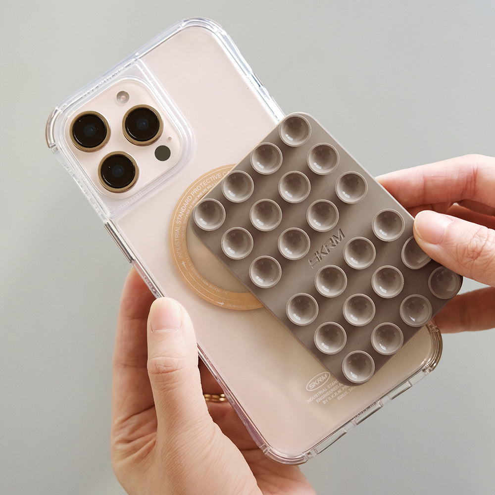 Skinarma Stax Magnetik Vakumlu Telefon Tutucu Kahverengi