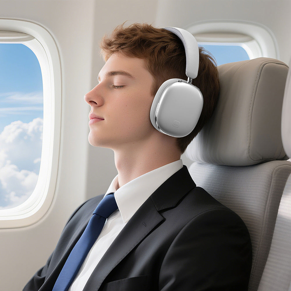 Wiwu Airbuds Max TD-16 ANC Aktif Gürültü Önleyicili Kulak Üstü Bluetooth Kulaklık v6.0 Gümüş