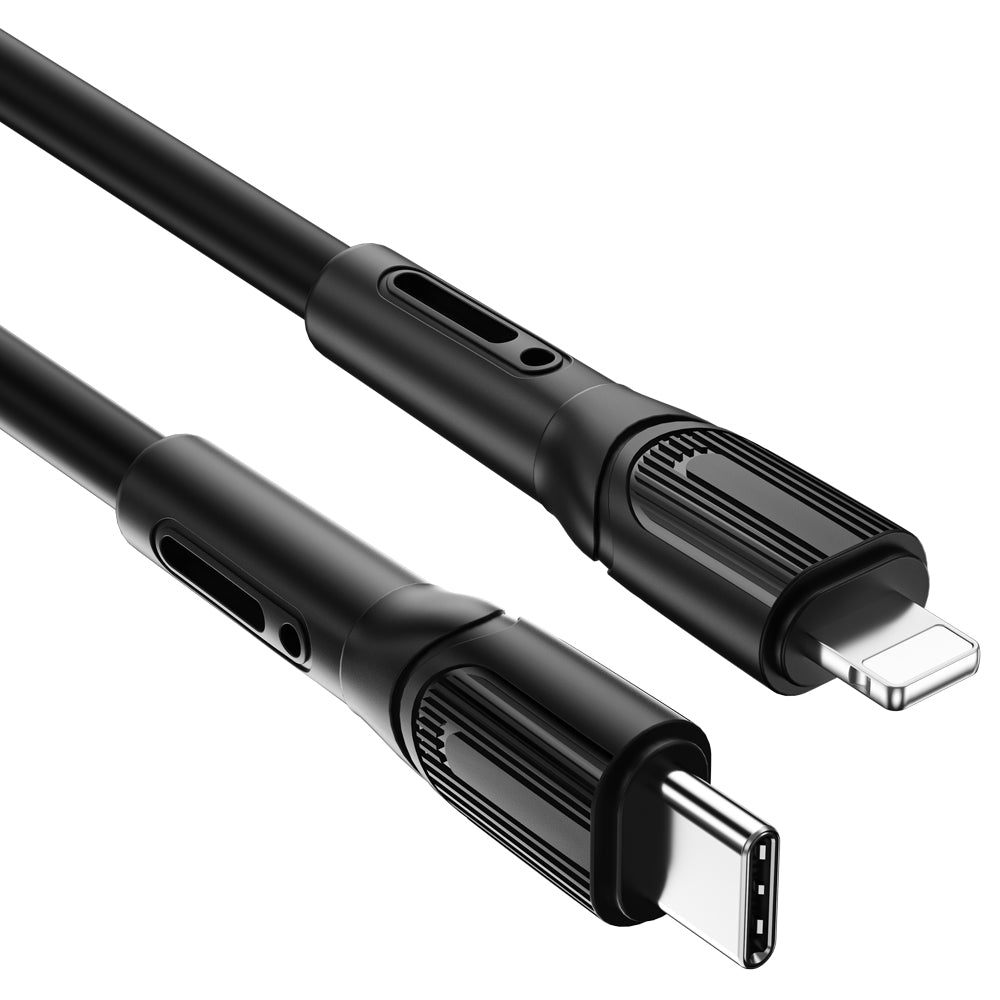 Wiwu Armor Wİ-C005 Kablo Ucu Korumalı Tasarım 20W Hızlı Şarj Özellikli Type-C to Lightning PD Kablo 1M Beyaz