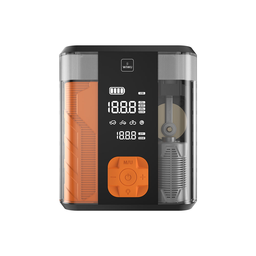Wiwu CG201 4in1 Dijital LED Göstergeli Araç Akü Acil Durum Takviye Güç Kaynağı Powerbank 40W 8800mAh Siyah