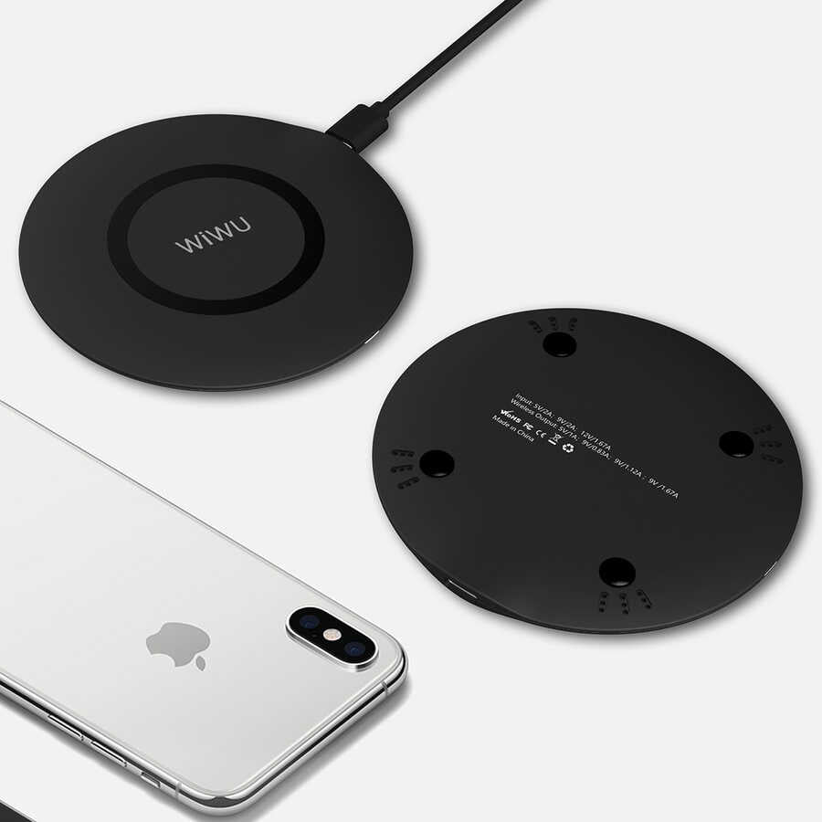 Wiwu M3 Wireless Magnetik Şarj 15W iOS Android Destekli Siyah