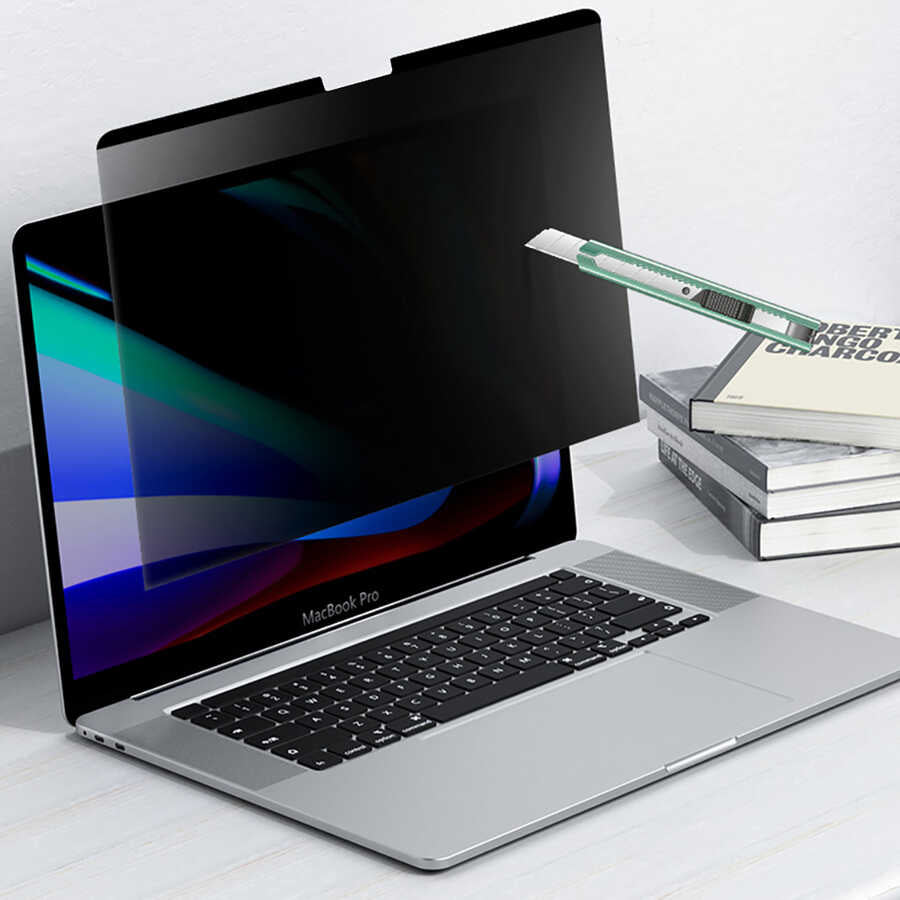Macbook 16' Touch Bar Wiwu Mıknatıslı Privacy Ekran Koruyucu Siyah