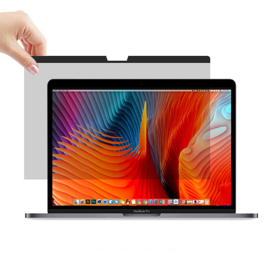 Macbook 16' Touch Bar Wiwu Mıknatıslı Privacy Ekran Koruyucu Siyah