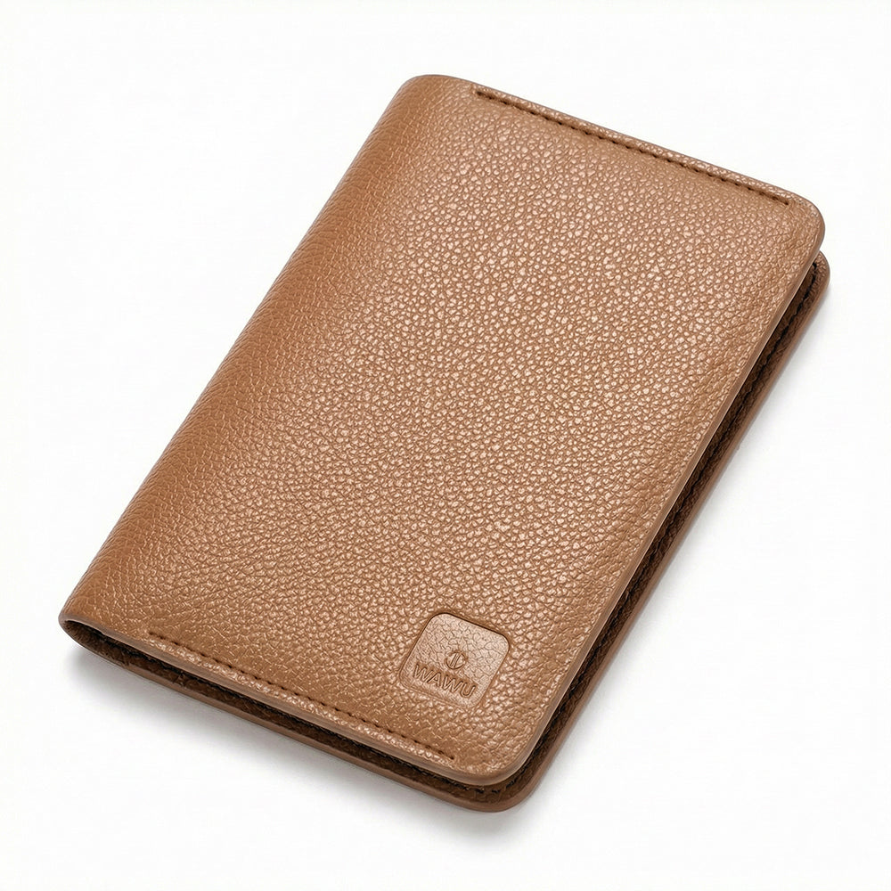 Wiwu Master Passport Wallet Pasaport RFID Özellikli Kart ve Sim Bölmeli PU Deri Cüzdan Kahverengi