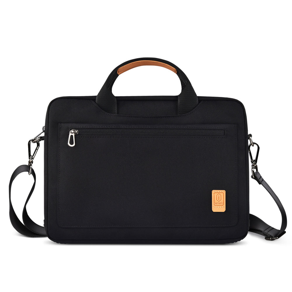 Wiwu Pioneer Pro Serisi Su Geçirmez Polyester Kumaş Omuz Askılı 14 inç Laptop Çantası Siyah