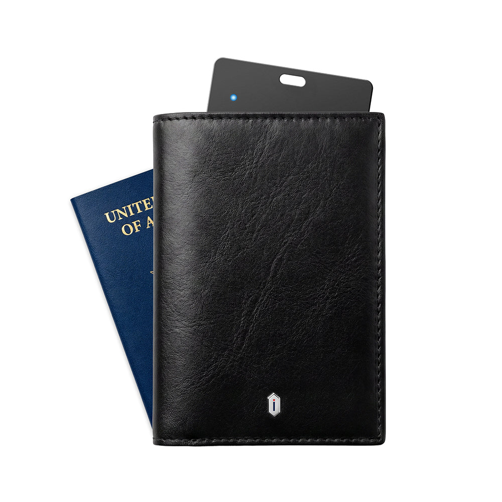 Wiwu Royal Passport Wallet Android ve iOS Cihazlar için RFID Özellikli PU Deri Cüzdan Siyah