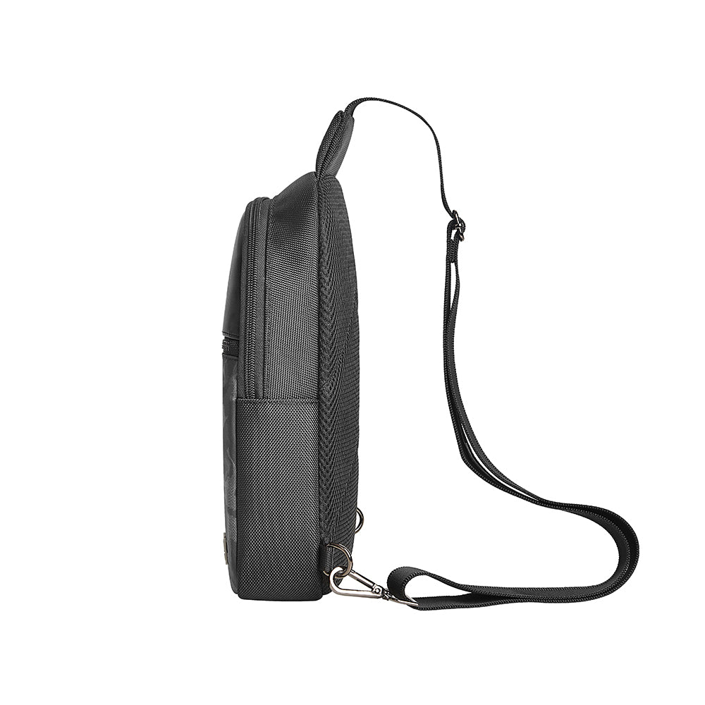 Wiwu Salem Serisi Crossbody Su Geçirmez Polyester Kumaş Omuz Askılı Çapraz Vücut Çantası Siyah