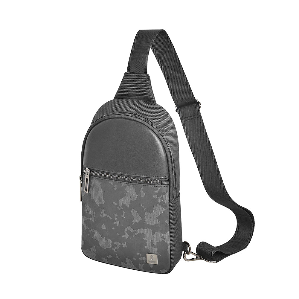 Wiwu Salem Serisi Crossbody Su Geçirmez Polyester Kumaş Omuz Askılı Çapraz Vücut Çantası Siyah