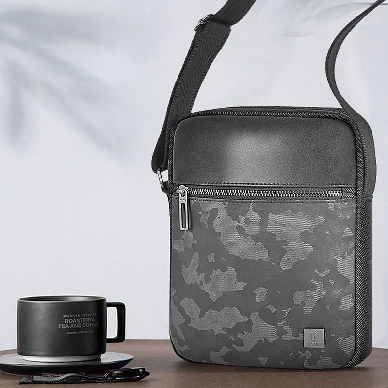 Wiwu Salem Serisi Sling Su Geçirmez Polyester Kumaş Çapraz Askılı Vücut Çantası Siyah