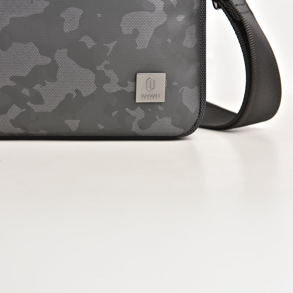 Wiwu Salem Serisi Sling Su Geçirmez Polyester Kumaş Çapraz Askılı Vücut Çantası Siyah