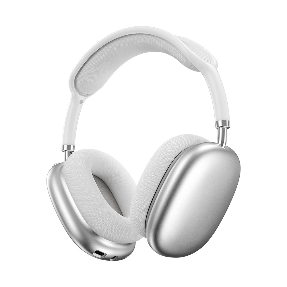 Wiwu TD-13 Airbuds Max Pure Bass Özellikli Kulak Üstü Bluetooth Kulaklık v6.0 Gümüş
