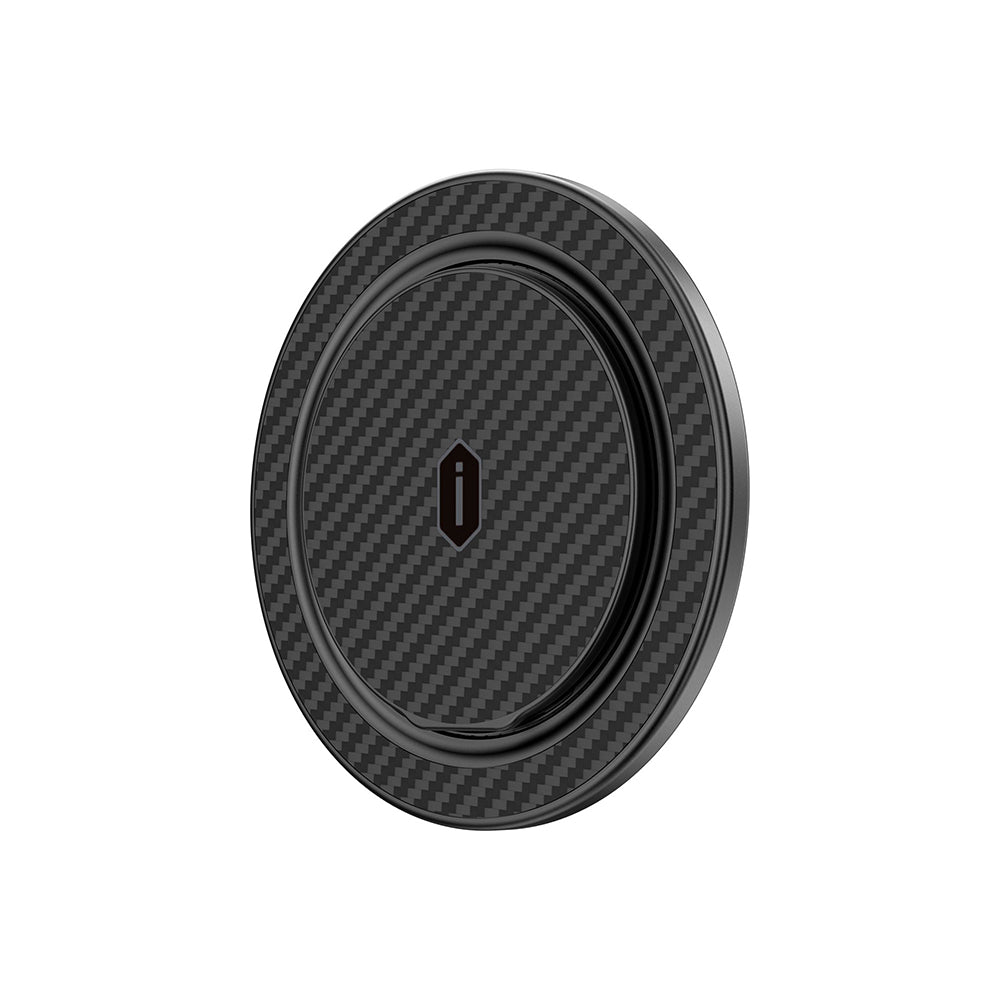 Wiwu Warriors Serisi Aramid Fiber 360 Derece Dönebilen Magnetik Ring Stand Telefon Tutucu Siyah