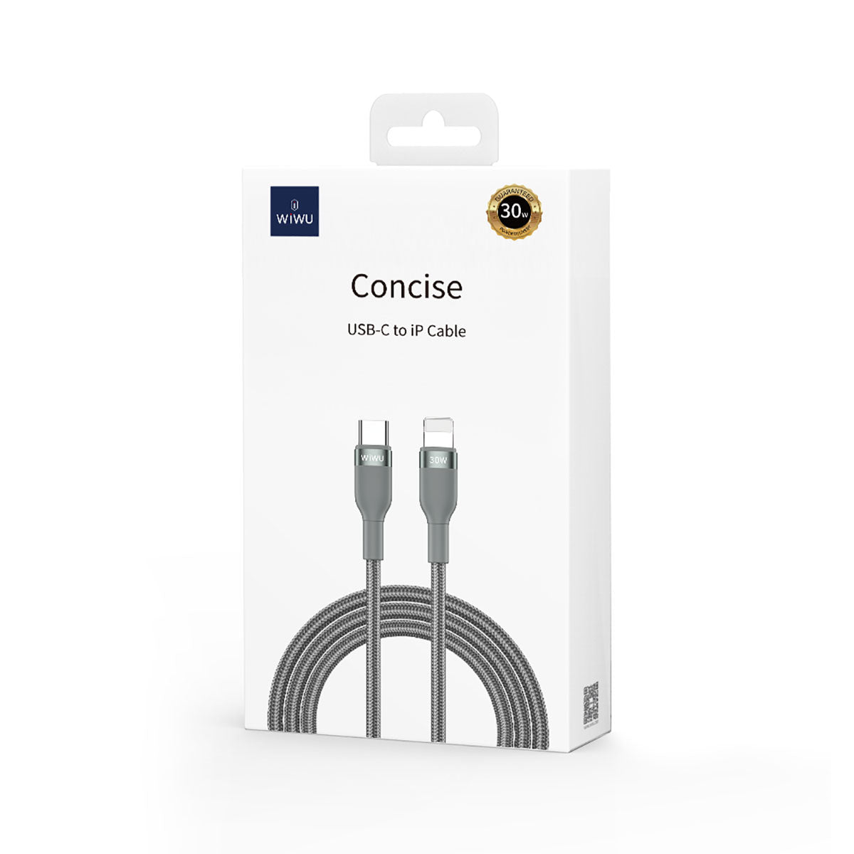 Wiwu Wİ-C017 Concise Serisi Type-C to Lightning PD Data Kablo 30W 2 Metre Siyah