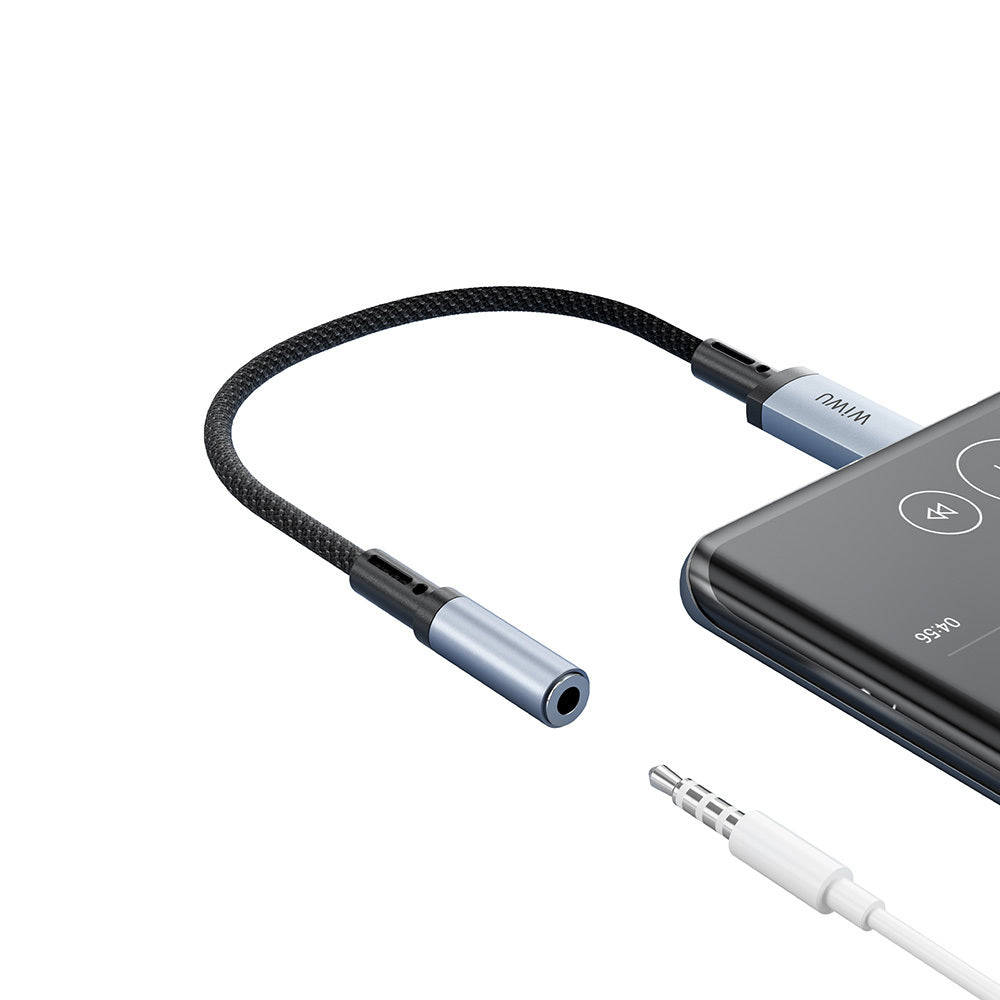 Wiwu Wi-C047 Legend Serisi Lightning To 3.5mm Aux Çevirici Ses Adaptörü Siyah