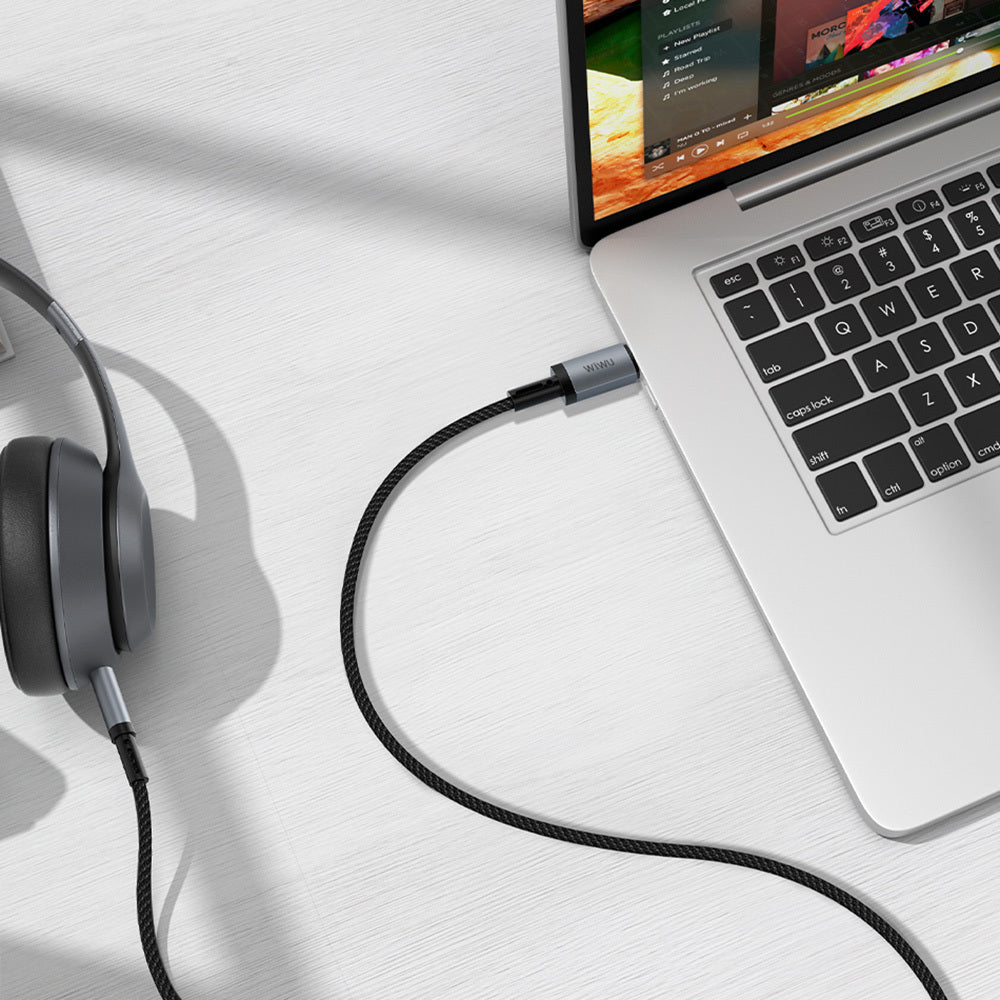 Wiwu Wi-C048 Legend Audio Serisi Lightning to 3.5mm Aux Ses Kablosu 1.5M Siyah
