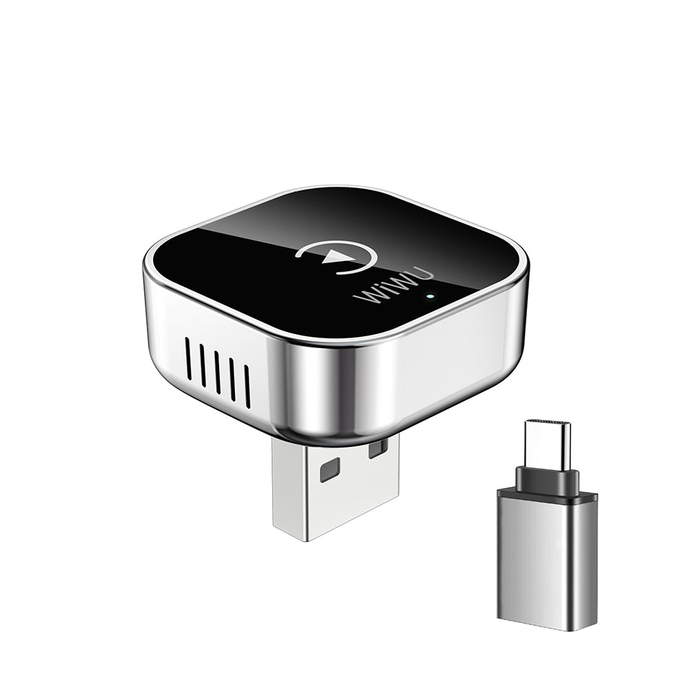 Wİwu Wi-CP003 2in1 CarPlay USB Wireless Transmitter Adaptör Gümüş