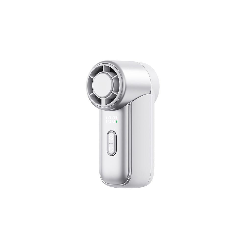 Wiwu Wi-FS018 Ice Core Mini Serisi Dijital LED Göstergeli Portatif Soğutucu El Fanı Beyaz