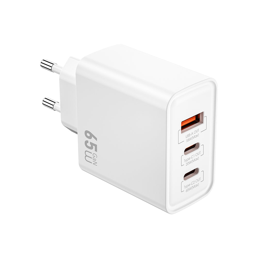 Wiwu Wi-G005 Essen Serisi GaN Tech PD Hızlı Şarj Özellikli Şarj Başlığı 65W Beyaz