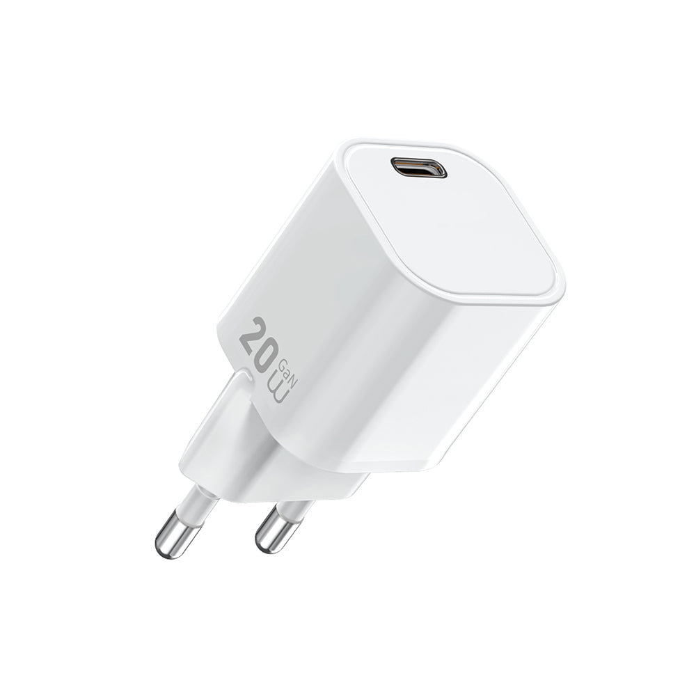 Wiwu Wi-G014 Cube Serisi GaN Tech PD Hızlı Şarj Özellikli Mini Şarj Başlığı 20W Beyaz