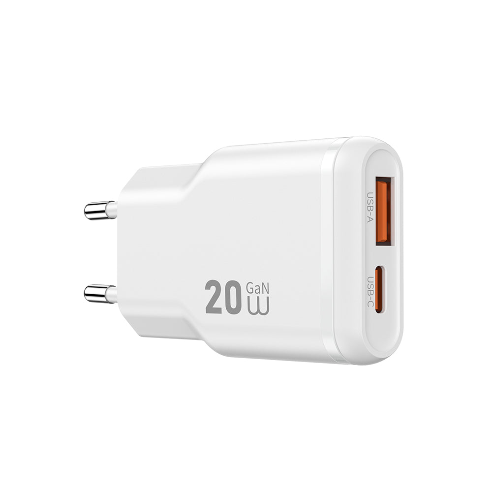 Wiwu Wi-G032 Essen Slim Serisi GaN Tech PD Hızlı Şarj Özellikli Şarj Başlığı 20W Beyaz