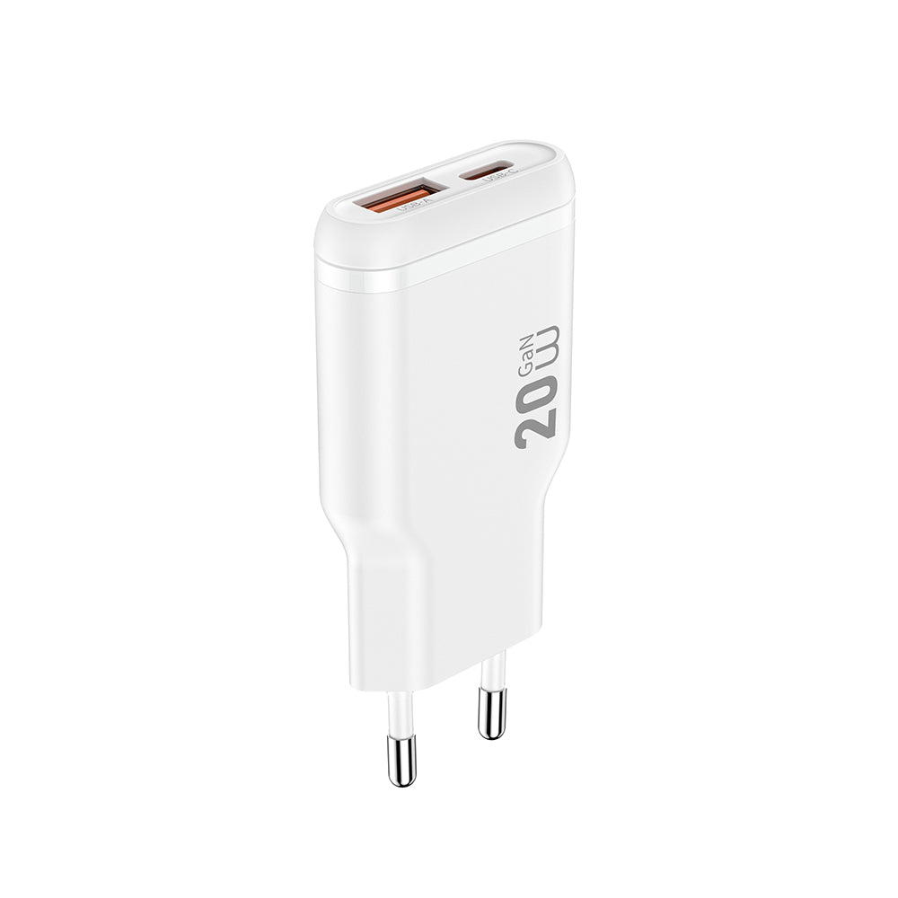 Wiwu Wi-G032 Essen Slim Serisi GaN Tech PD Hızlı Şarj Özellikli Şarj Başlığı 20W Beyaz