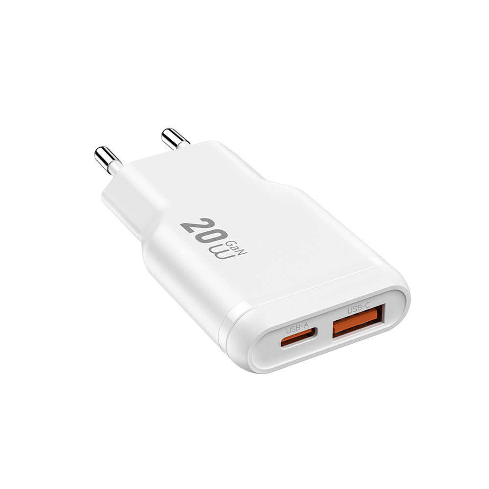 Wiwu Wi-G032 Essen Slim Serisi GaN Tech PD Hızlı Şarj Özellikli Şarj Başlığı 20W Beyaz