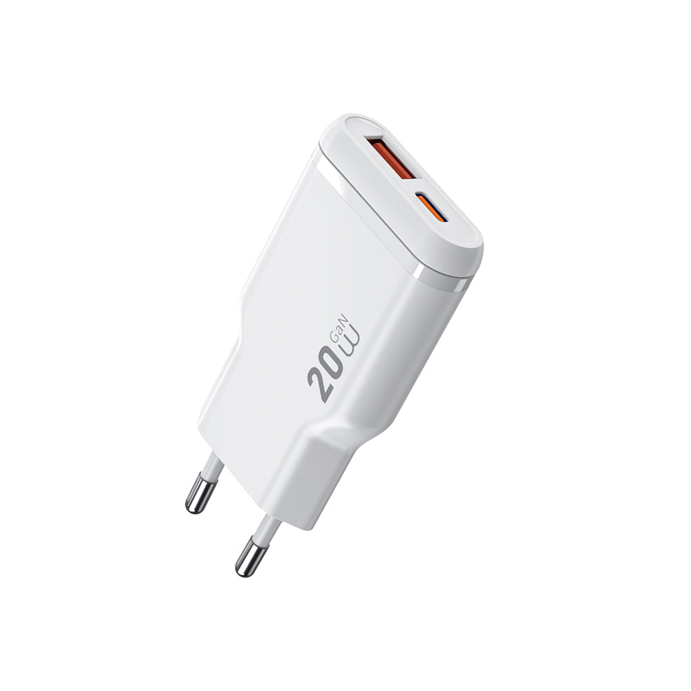 Wiwu Wi-G032 Essen Slim Serisi GaN Tech PD Hızlı Şarj Özellikli Şarj Başlığı 20W Beyaz