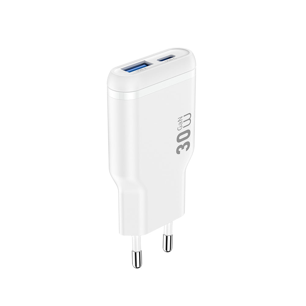 Wiwu Wi-G033 Essen Slim Serisi GaN Tech PD Hızlı Şarj Özellikli Şarj Başlığı 30W Beyaz