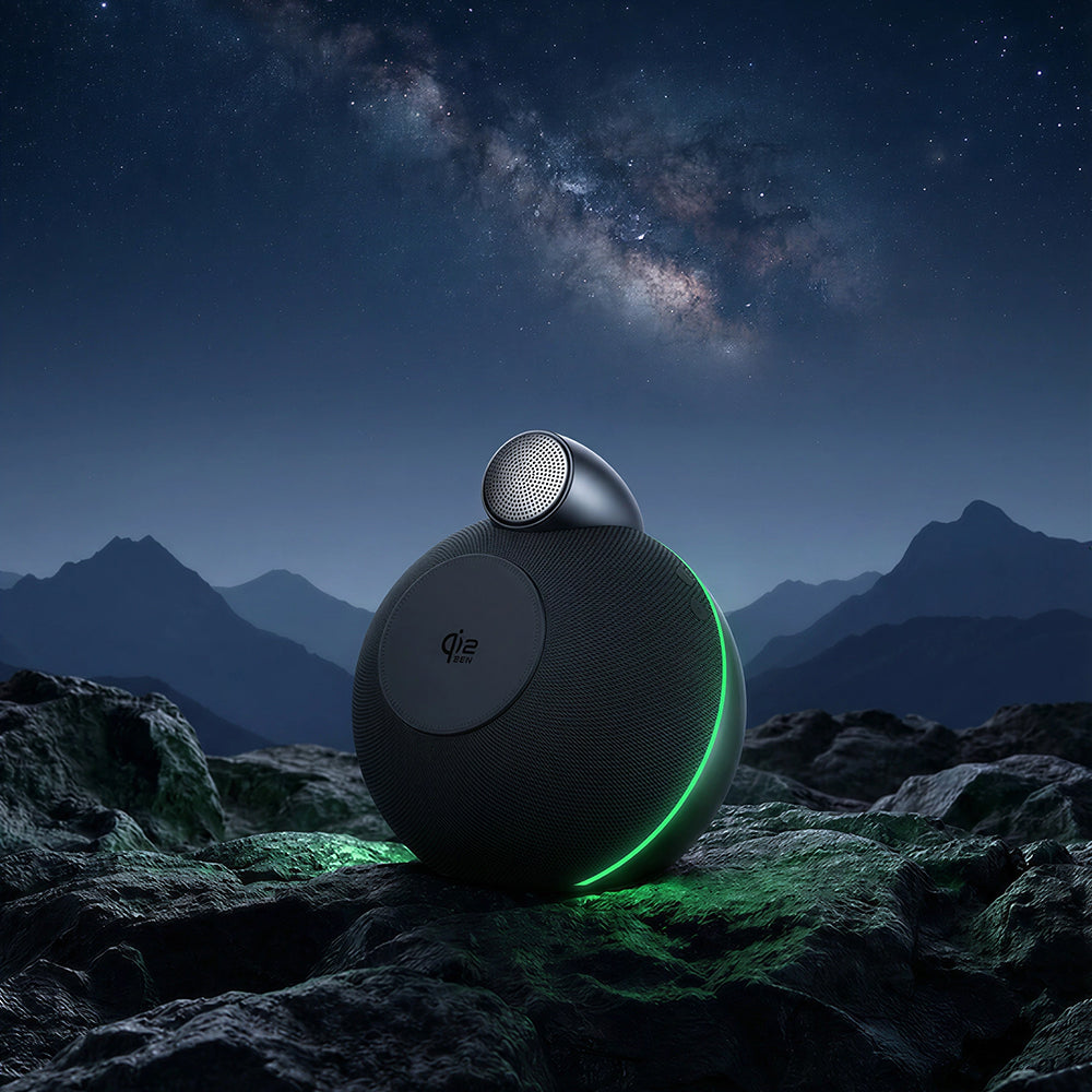 Wiwu Wi-G042 Qi2 Şarj Teknolojili Bluetooth Speaker Hoparlör Özellikli 25W Kablosuz Şarj Standı Siyah