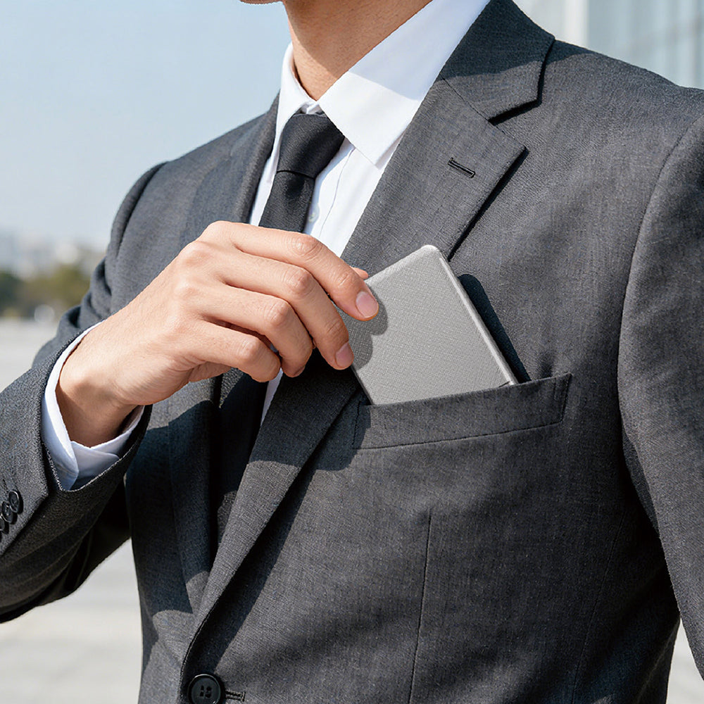 Wiwu Wi-P089 LED Işık Göstergeli PD 20W Kablosuz Powerbank 10.000mAh 15W Gümüş