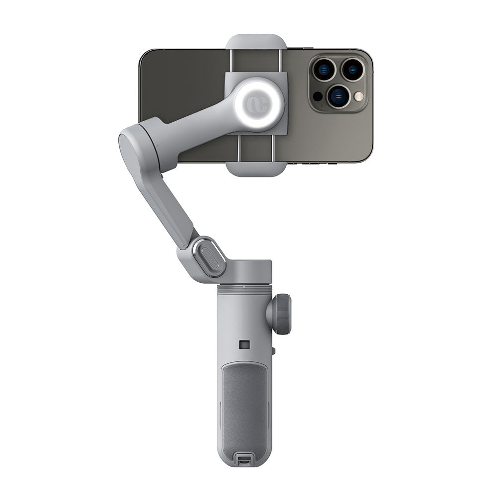 Wiwu Wi-SE007 Yunteng Serisi Işıklı 3-Axis El Tipi Pan Tilt Gimbal Stabilizatör Gri