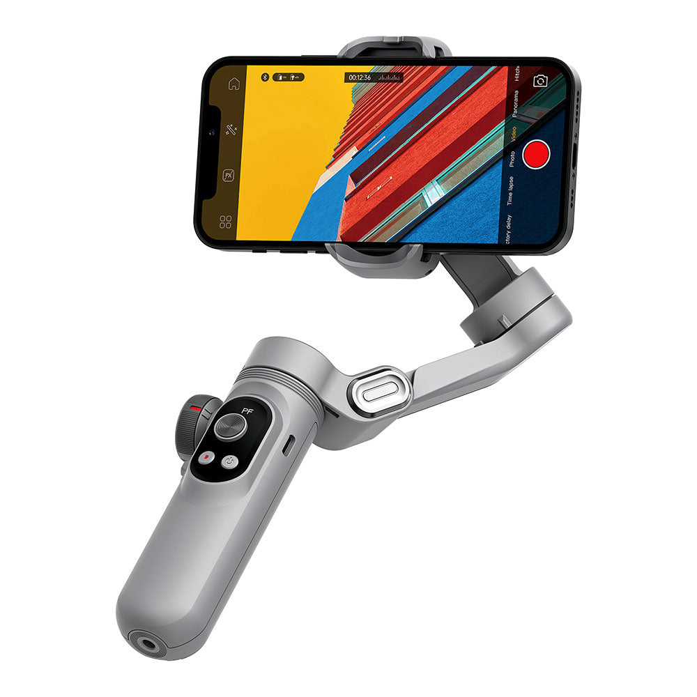 Wiwu Wi-SE007 Yunteng Serisi Işıklı 3-Axis El Tipi Pan Tilt Gimbal Stabilizatör Gri