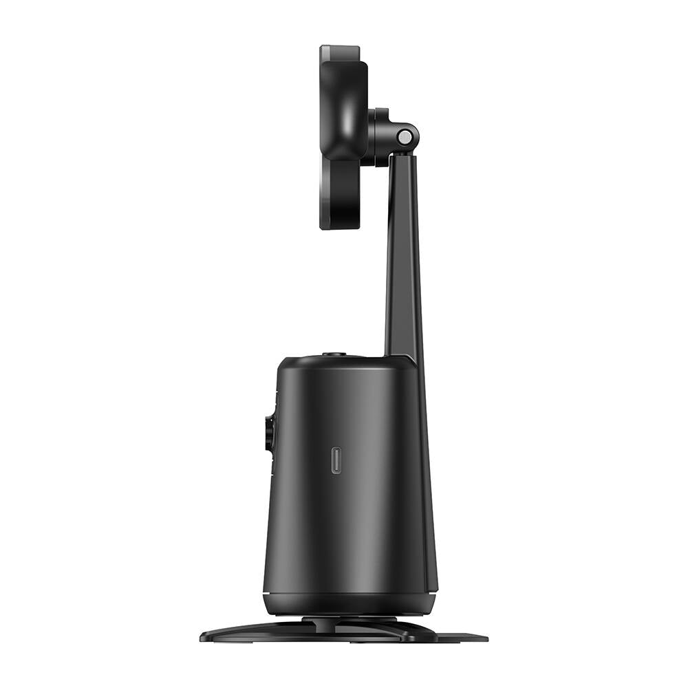 Wiwu Wi-SE010 Canlı Yayın 360° Dönebilen Akıllı Yüz Tanıma Takip Özellikli Magnetik Gimbal Sabitleyici Stand Siyah