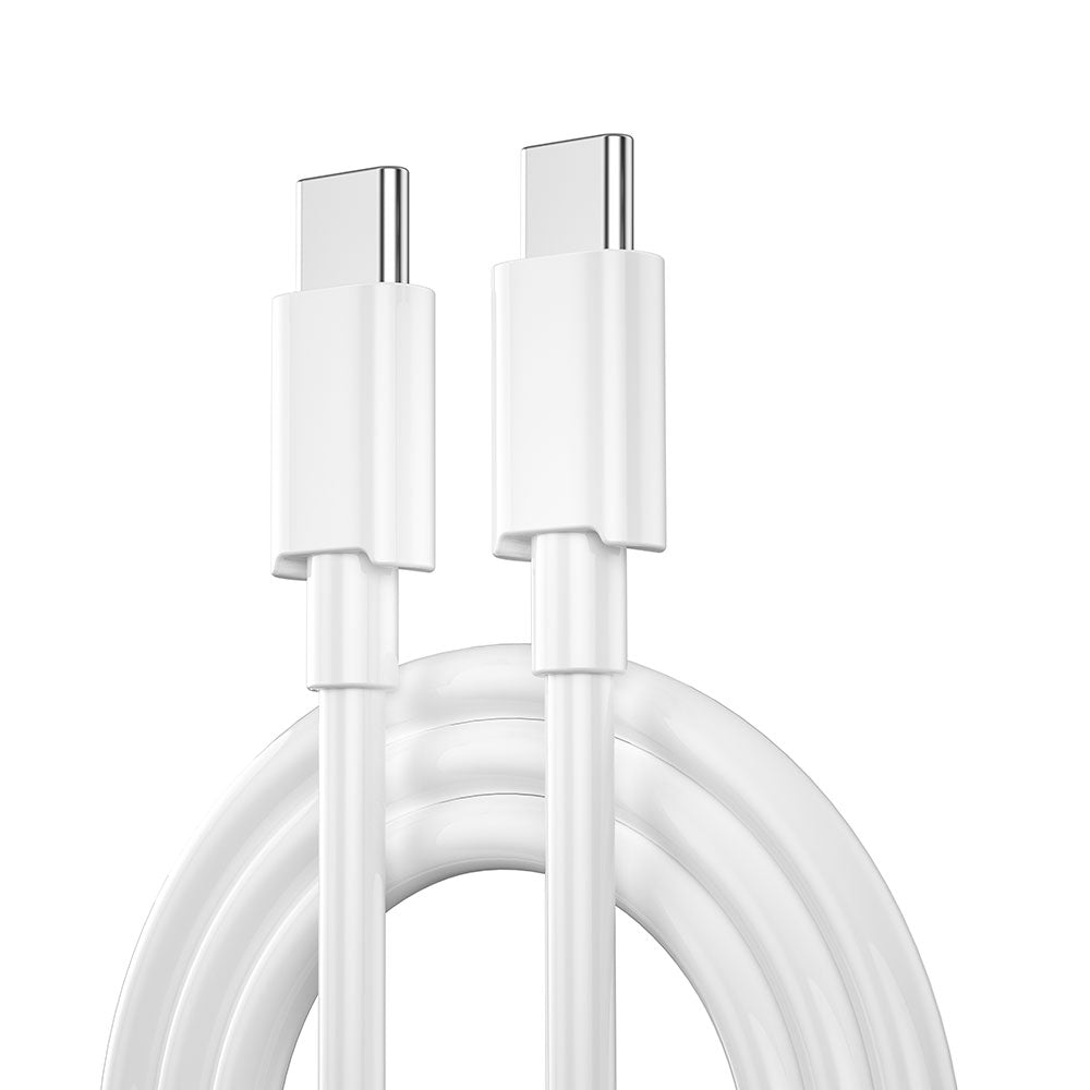 Wiwu Wi-U001 Quick 20W Tek Bağlantılı Şarj Başlığı Type-C to Type-C PD 20W Kablolu Şarj Seti Beyaz