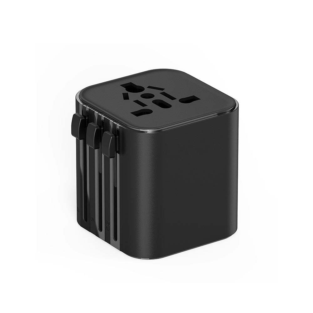 Wiwu Wi-UA005 Çoklu Universal TR/US/UK/AUS/EU Uyumlu Seyahat Şarj Adaptörü 2500W Siyah